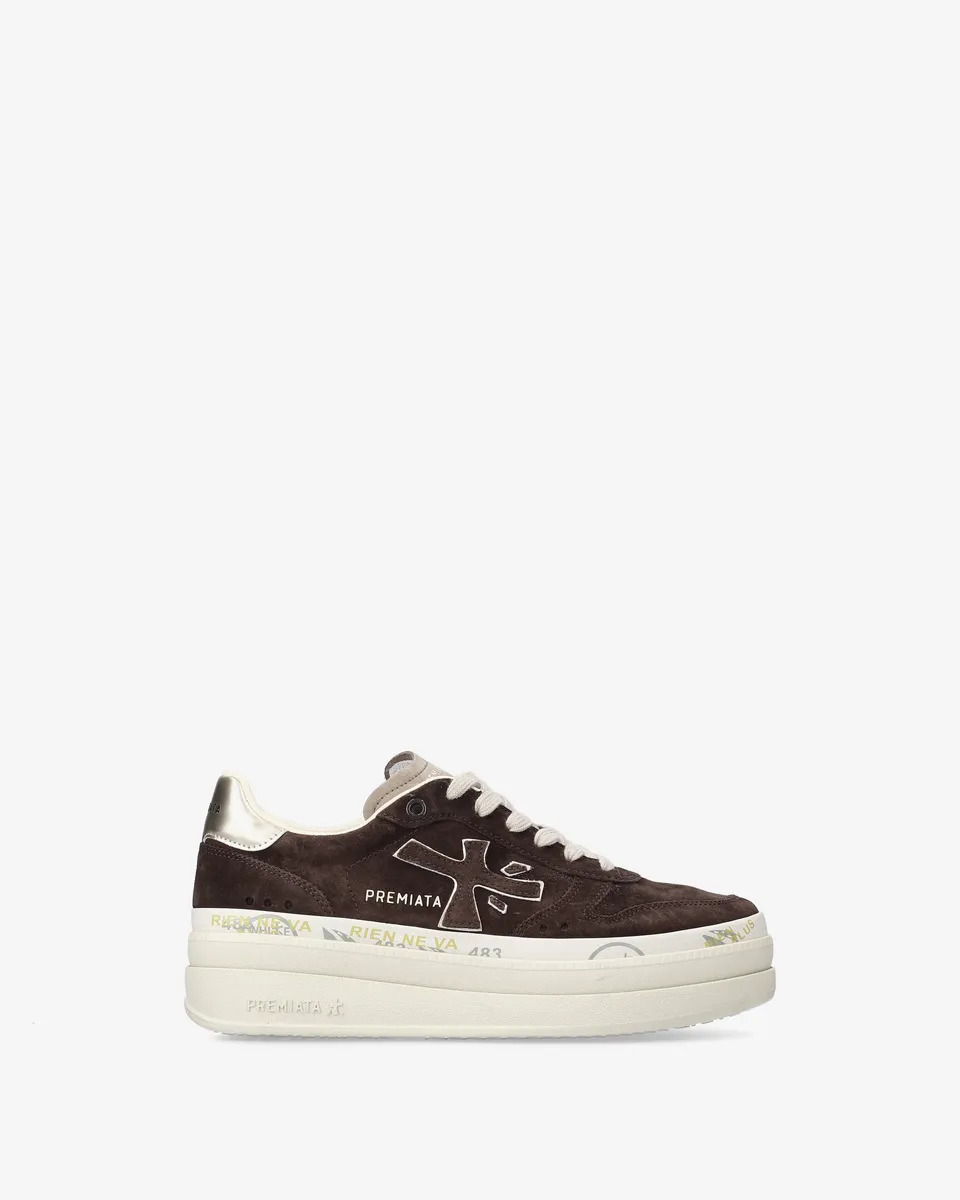 Premiata Micol 7894 Basket Daim Marron Femme