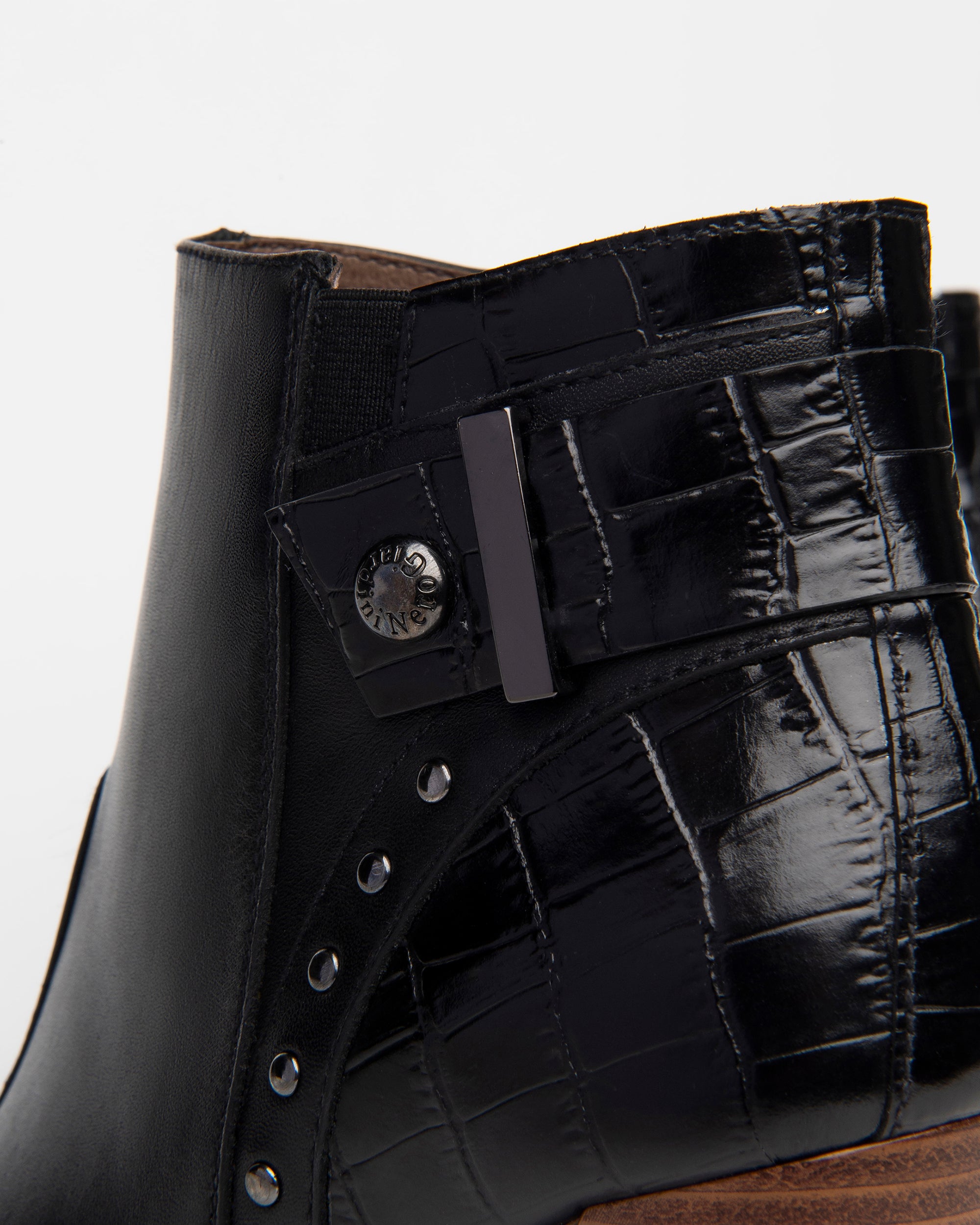 Nero Giardini Boots Bottines Femme Cuir Croco Talon 38
