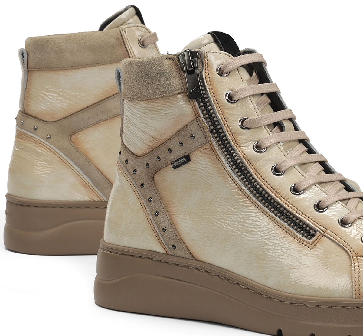 Fluchos Botines Pompas F2250 bottine taupe femme cuir