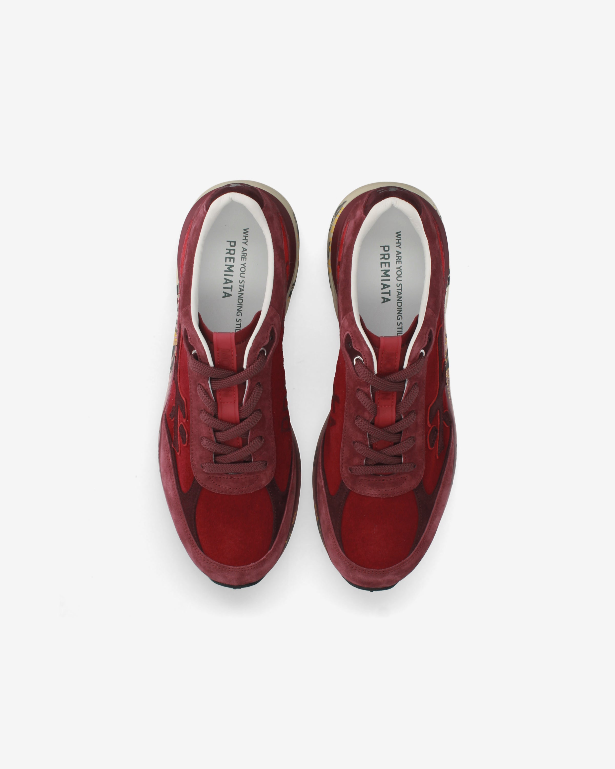 Premiata Moerun 8537 baskets bordeaux daim homme