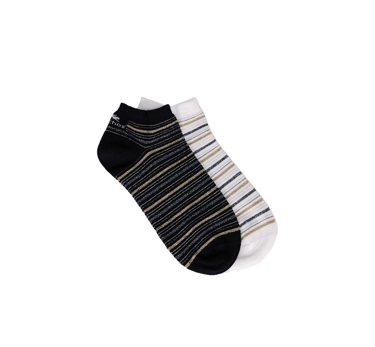 Fluchos CA0011 chaussettes noir blanc femme lot 2
