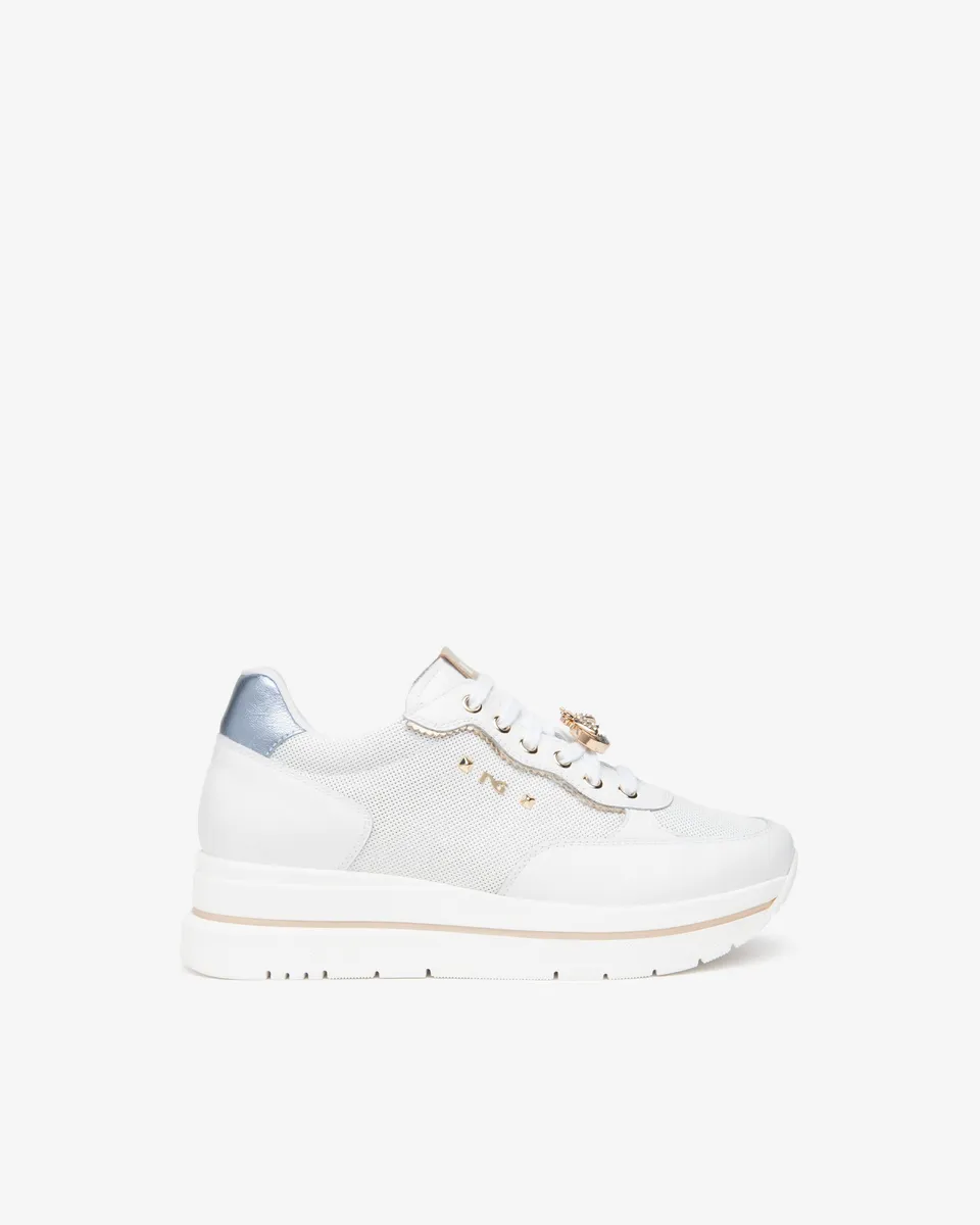 Nero Giardini Sneakers Baskets Cuir Tissu 38 Confort