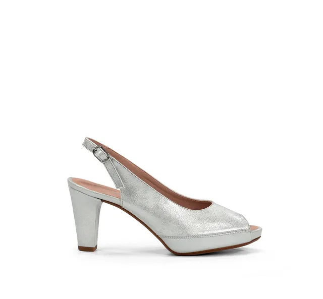 Dorking Blesa D6604 escarpins femme argent cuir