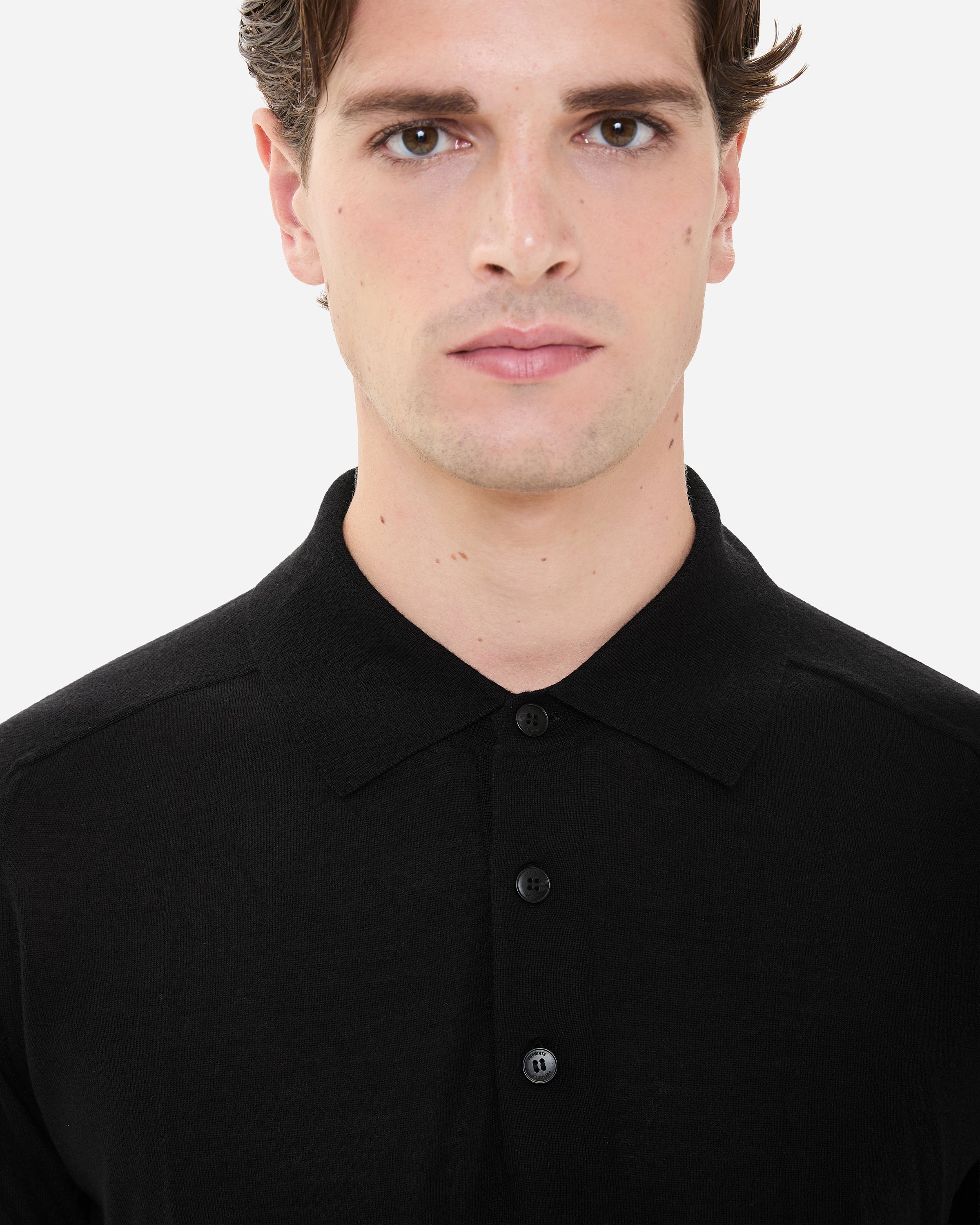 Premiata Polo Knit pull noir M manches longues
