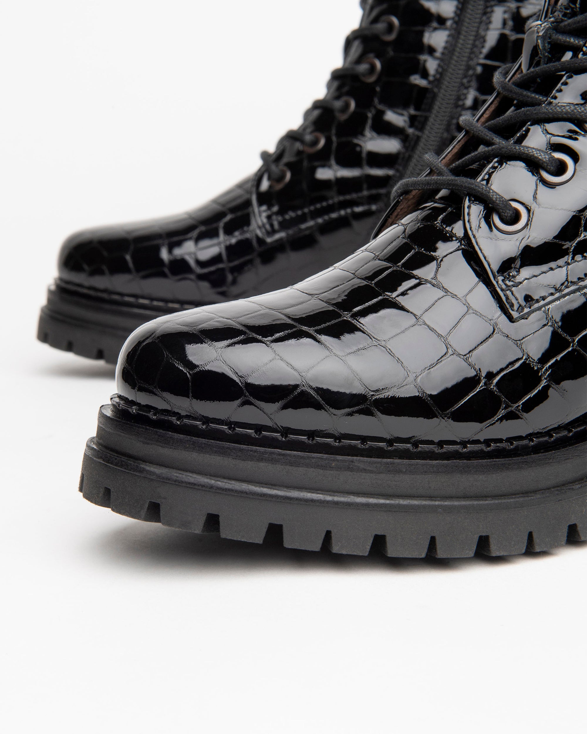 Nero Giardini Combat Boots rangers femme vernis pointure 38