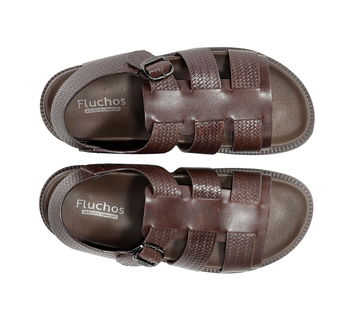 Fluchos Bari F2449 sandale homme marron cuir anatomique
