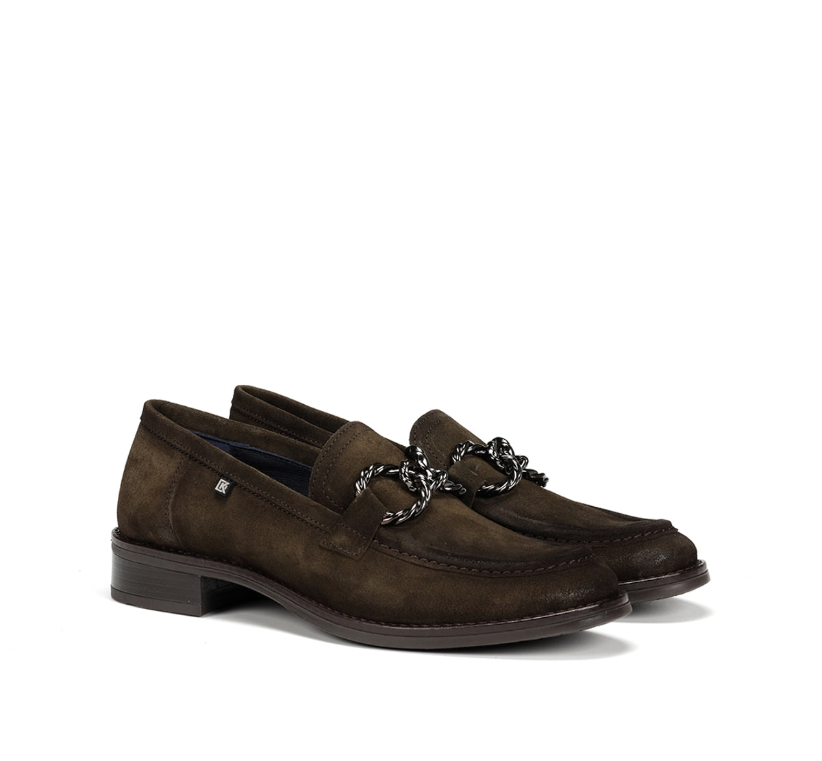Dorking by Fluchos Harvard D9117 mocassin vert femme