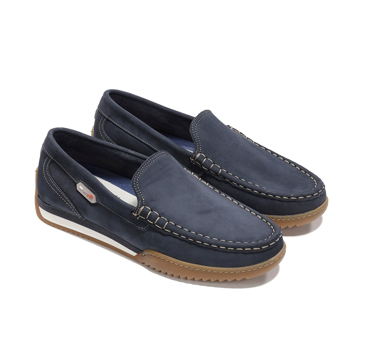 Fluchos Bruno F2432 mocassins bleus cuir homme