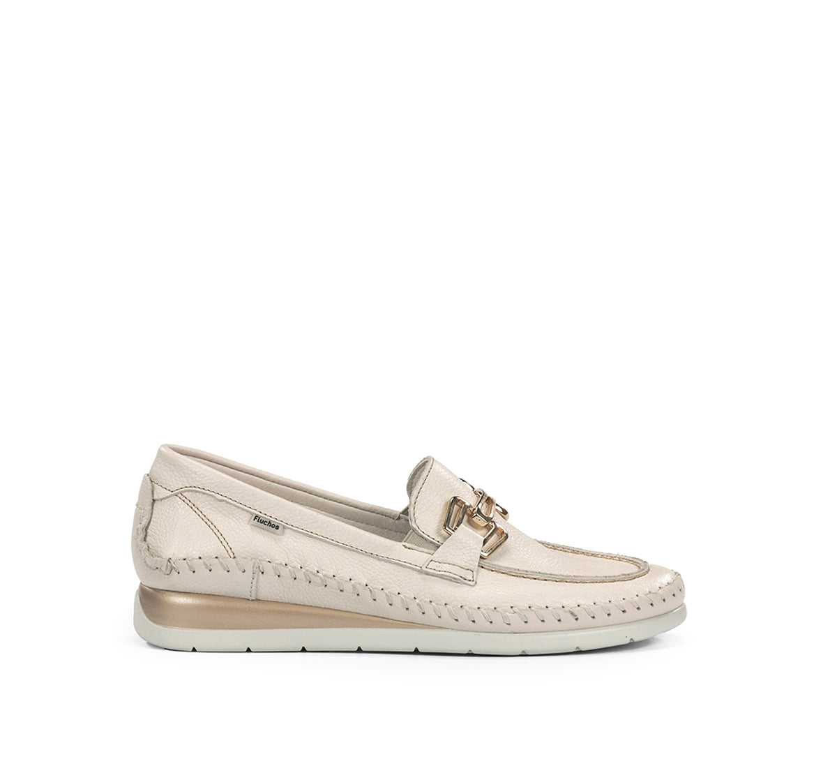 Fluchos Sella F2141 mocassin taupe femme cuir compense