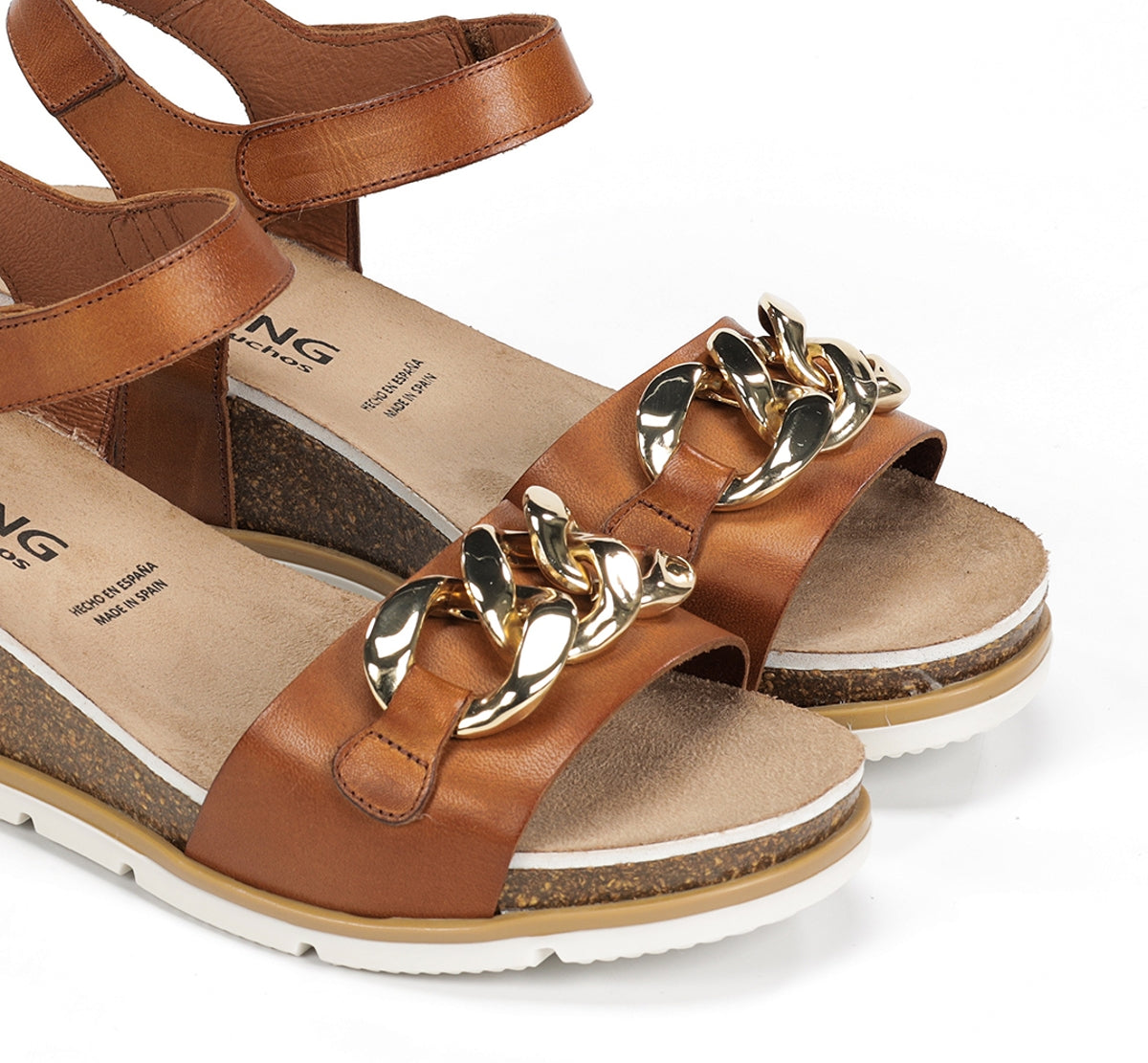 Dorking Gold D9511 Sandales Femme Marron Compensées