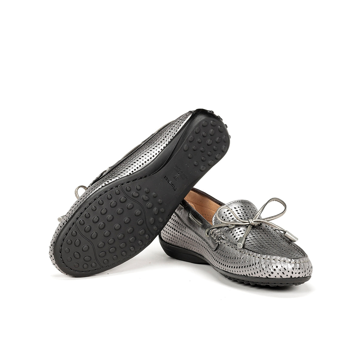 Fluchos Bruni F1428 mocassin argent cuir femme