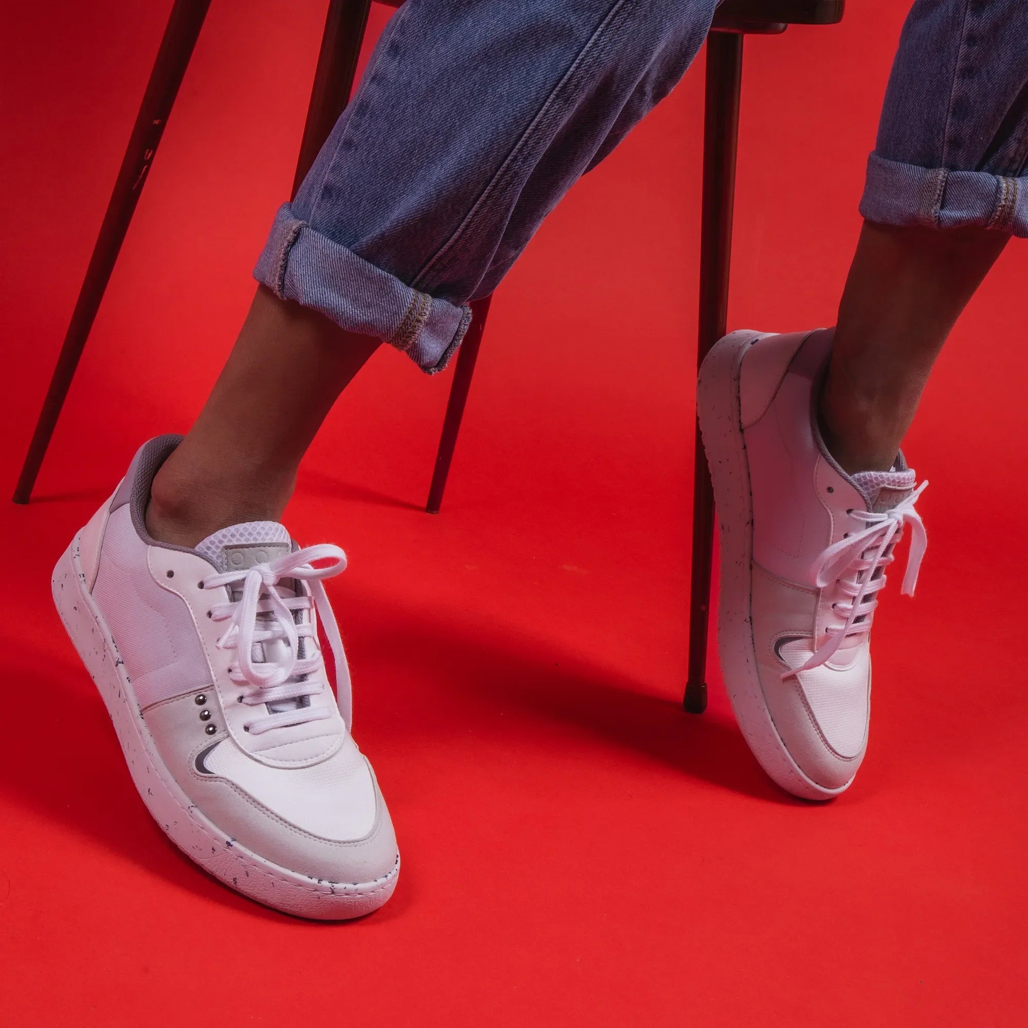 Me.Land Evan baskets vegan blanc nylon recyclé