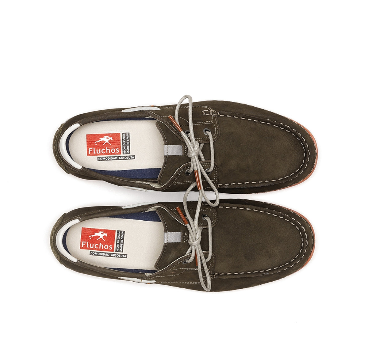 Fluchos Náuticos Andrey F1448 chaussures bateau vertes cuir