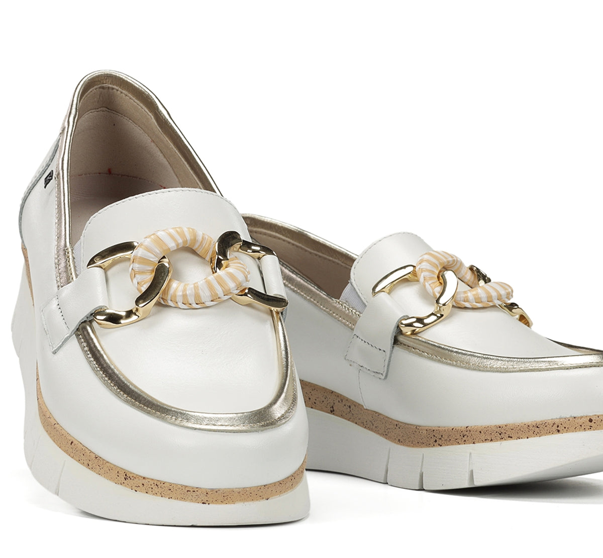 Dorking India D9691 mocassin blanc femme sport