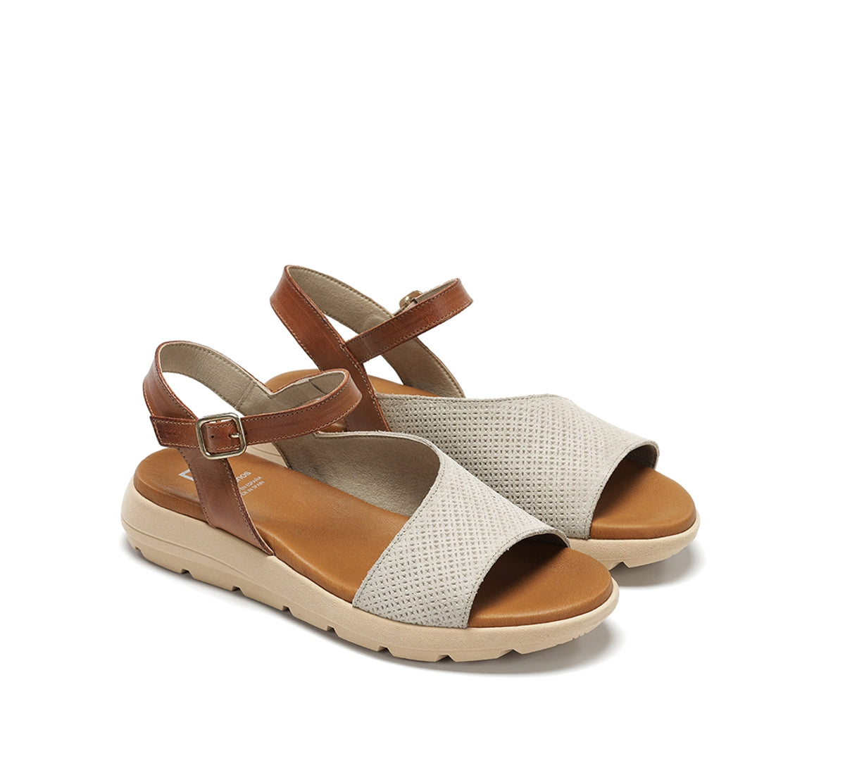 Dorking by Fluchos Gandia D9464 Sandale Femme Taupe