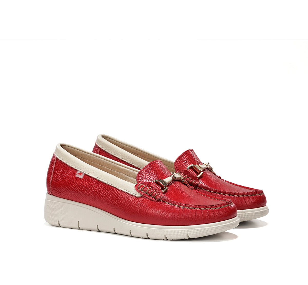 Fluchos Fluvia F2421 mocassin rouge femme cuir