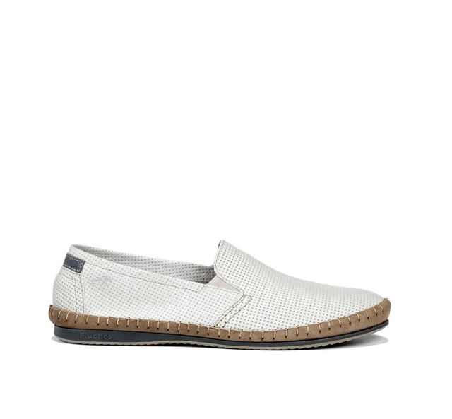 Fluchos Bahamas 8674 mocassins homme blanc