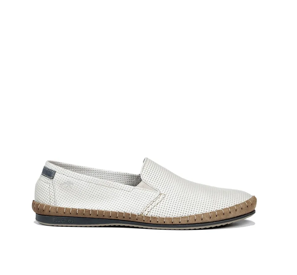 Fluchos Bahamas 8674 mocassins homme blanc
