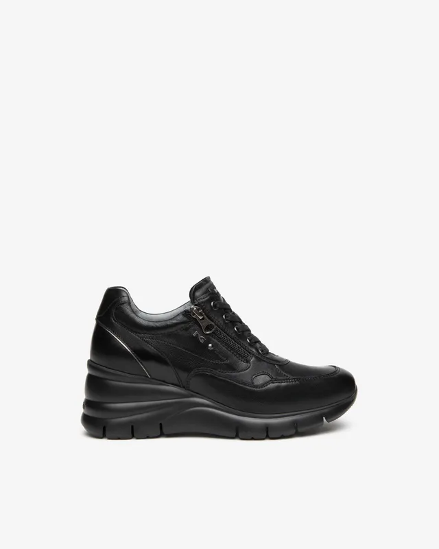 Nero Giardini Sneakers baskets femme cuir compensée 38