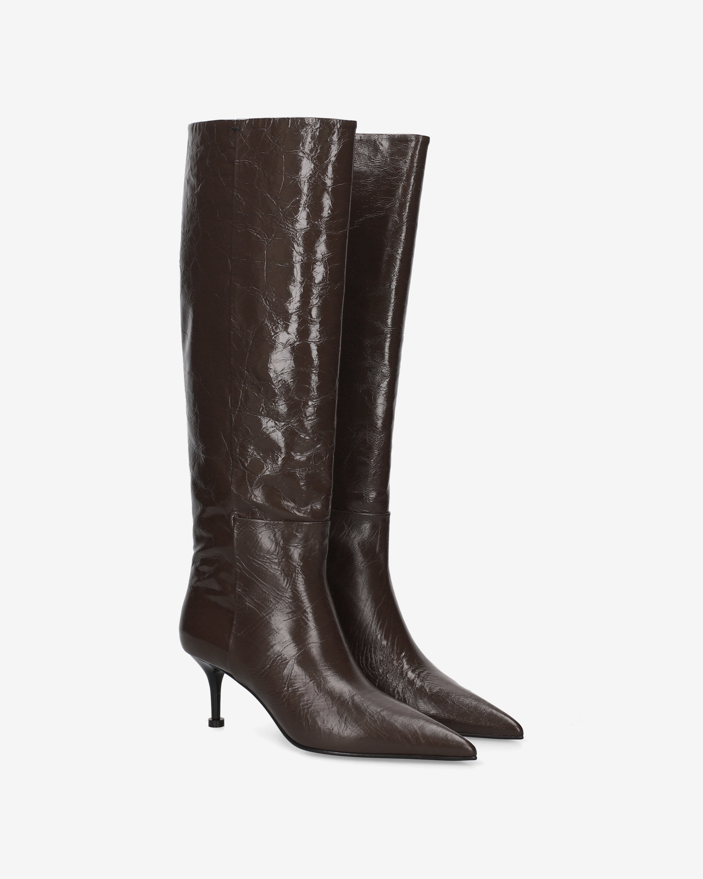Premiata Boots bottes cuir marron pointure 38 talon 6,5 cm