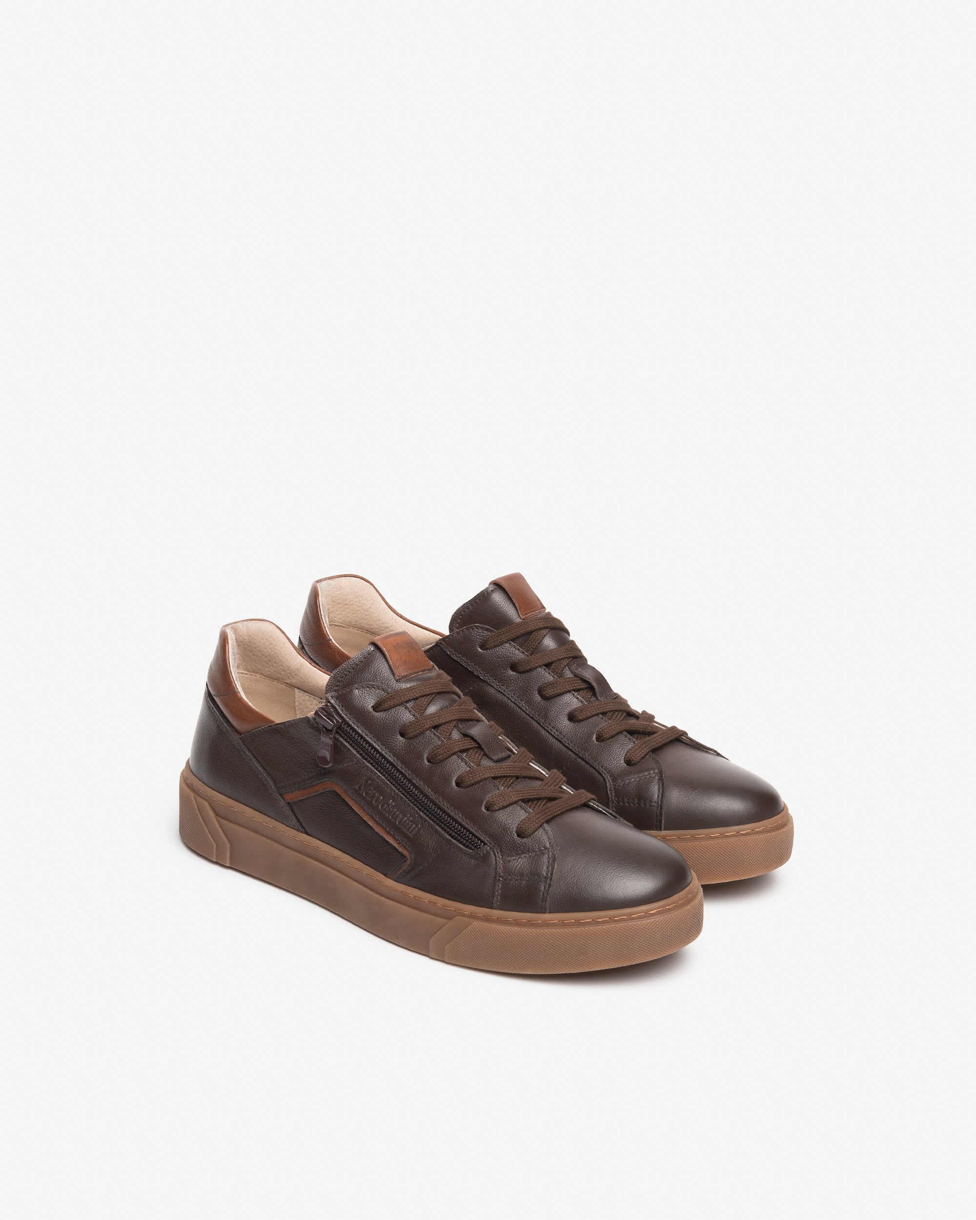 Nero Giardini Sneakers baskets homme cuir zip pointures 39-46