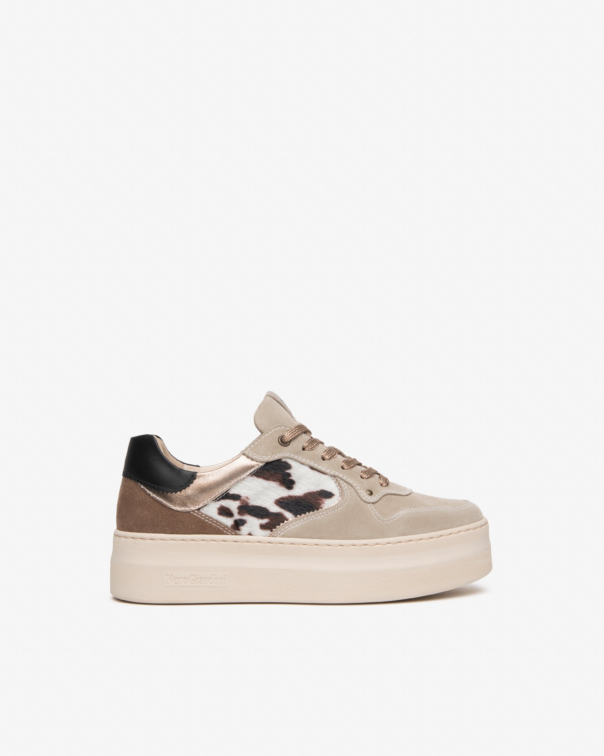 Nero Giardini Sneakers baskets plateforme daim léopard 38
