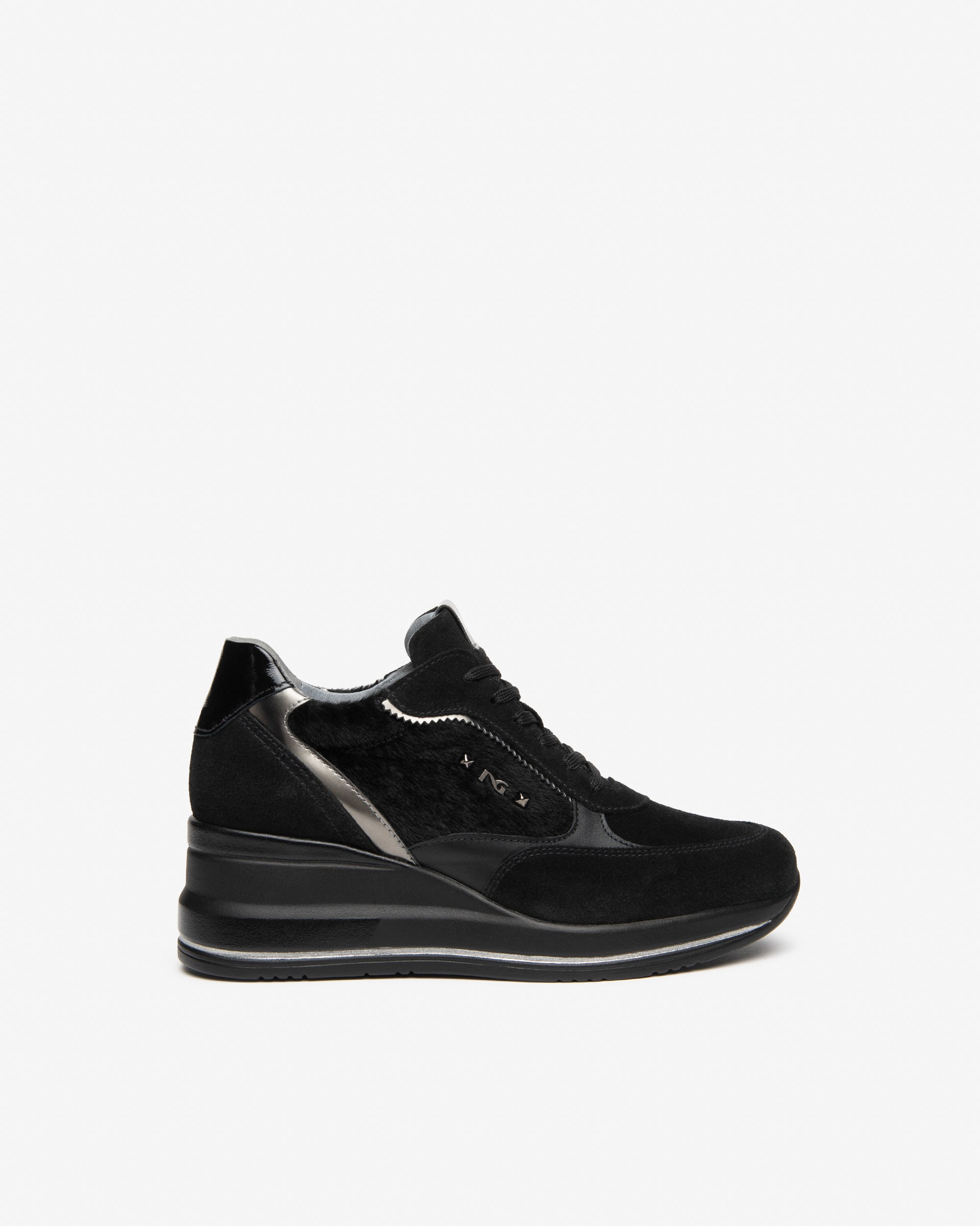 Nero Giardini Sneakers Basket Compensée Femme Cuir