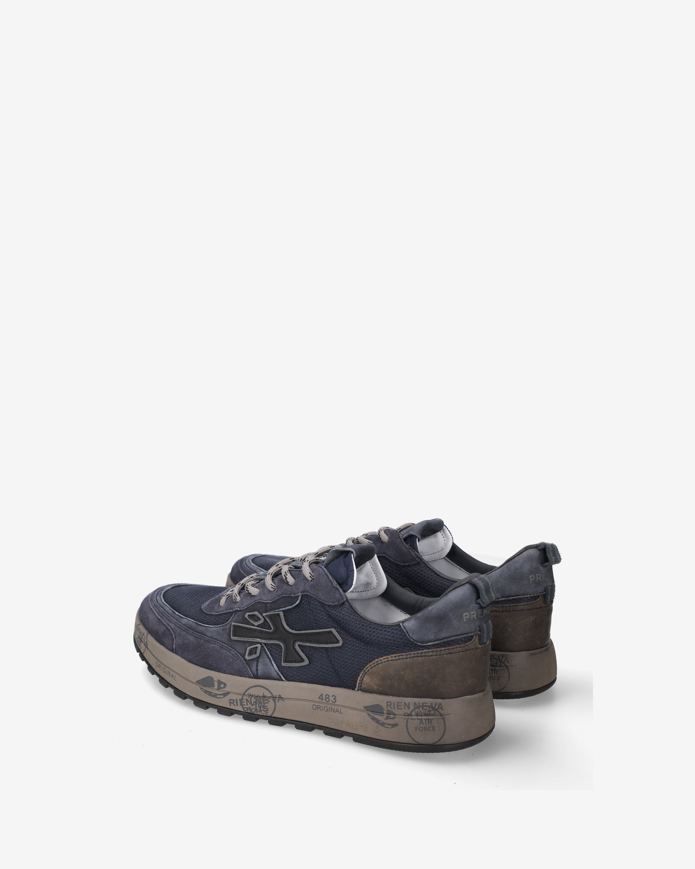 Premiata Nous 8460 baskets homme bleu marine cuir