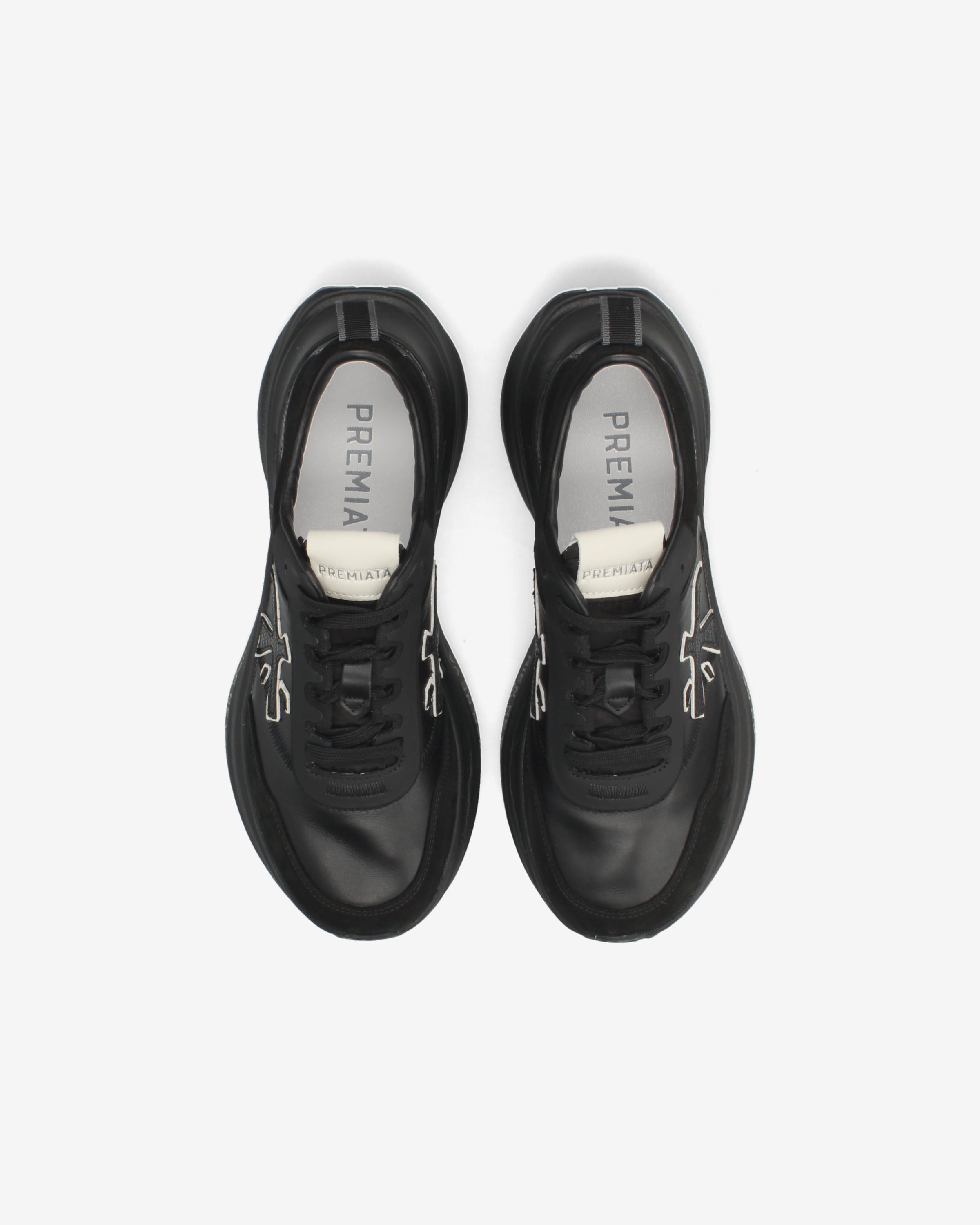 Premiata Hill 7905 sneakers femme cuir noir plateforme