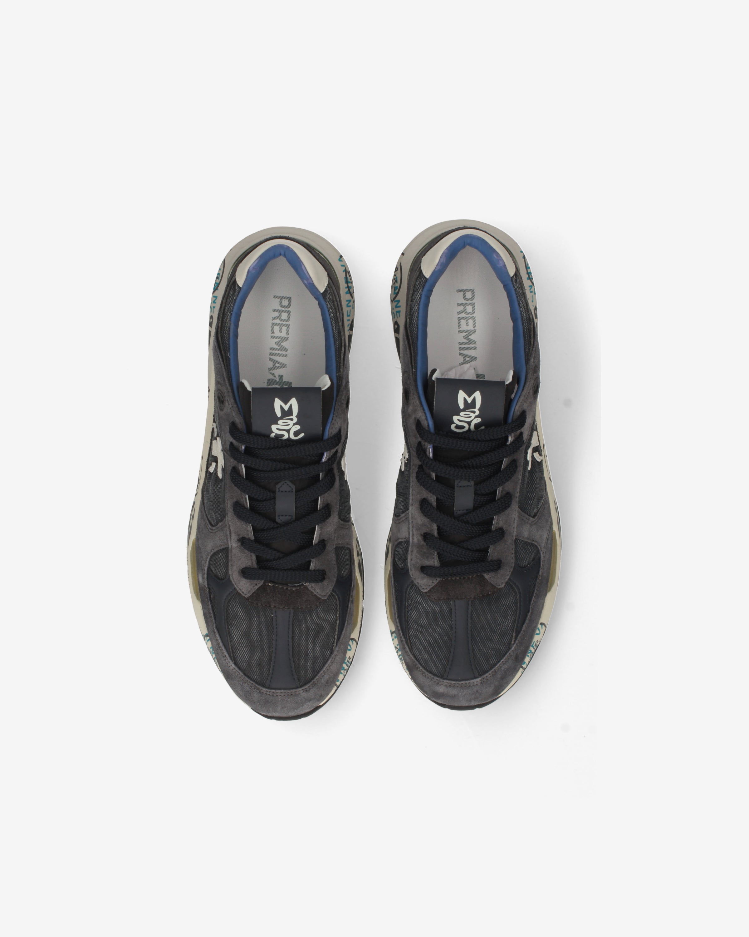 Premiata Mase 8014 baskets homme bleu marine daim