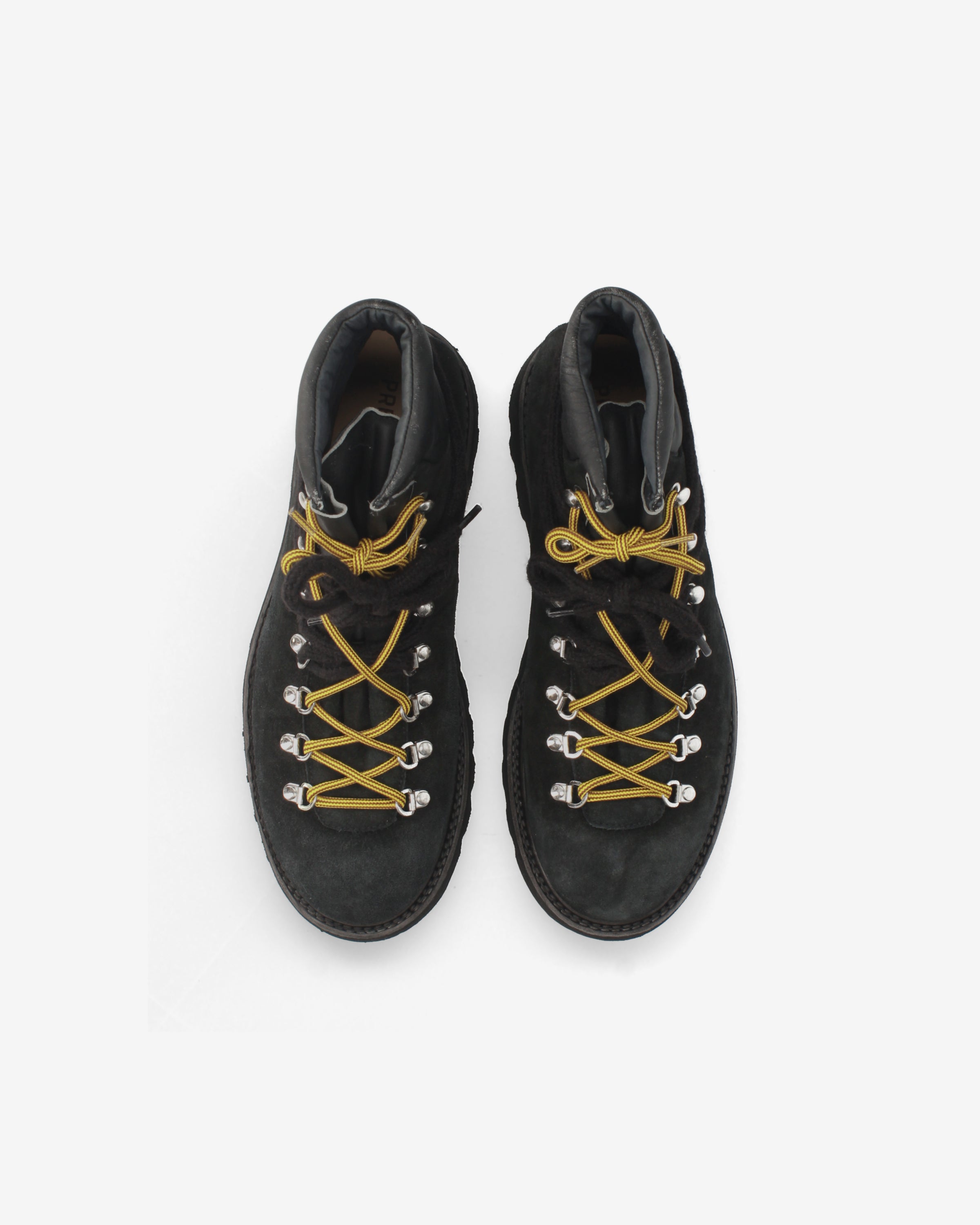 Premiata Lace-up cloth boots bottines noires cuir