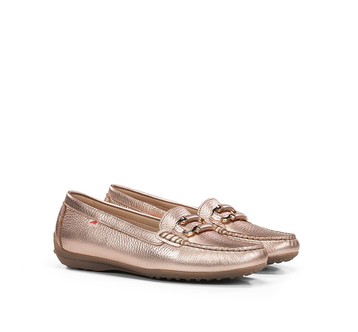 Fluchos Bruni F2156 mocassins femme nude cuir