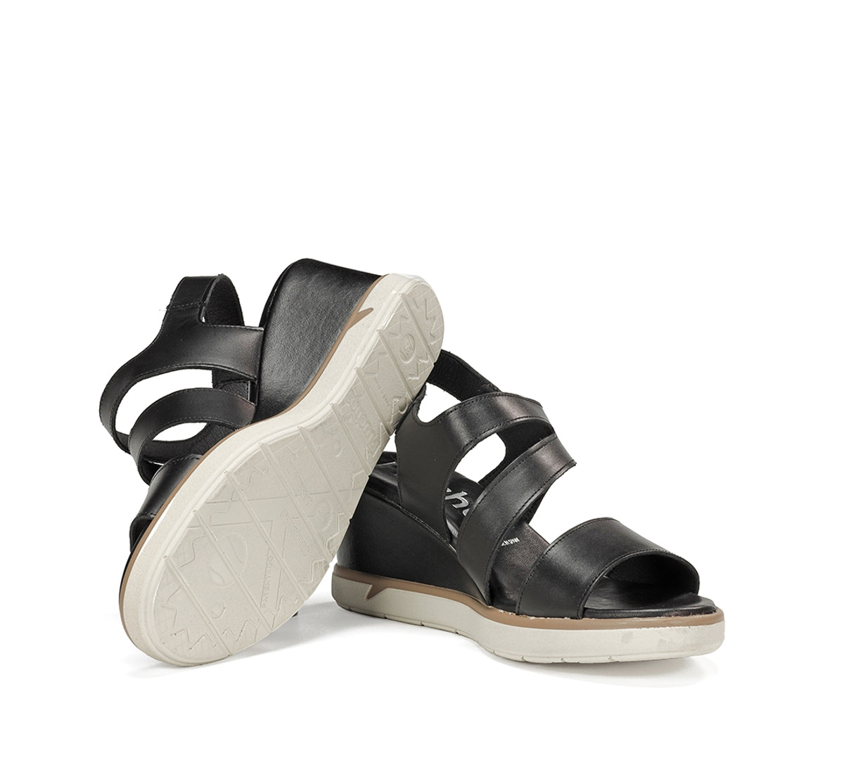 Fluchos Smash F1973 sandale noire compensée femme