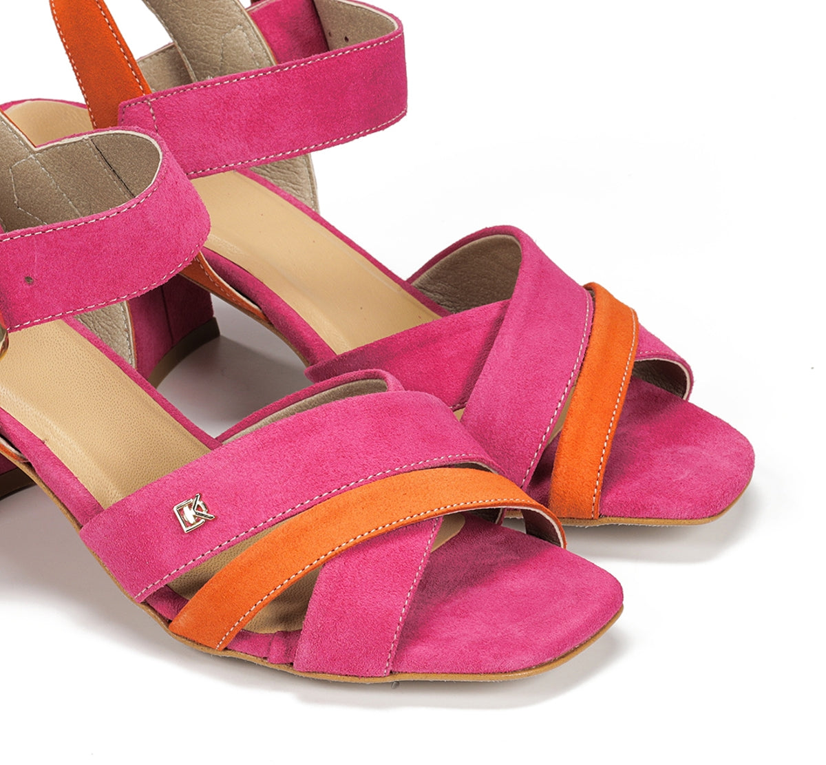 Dorking Larus D9461 sandale rose talon carré