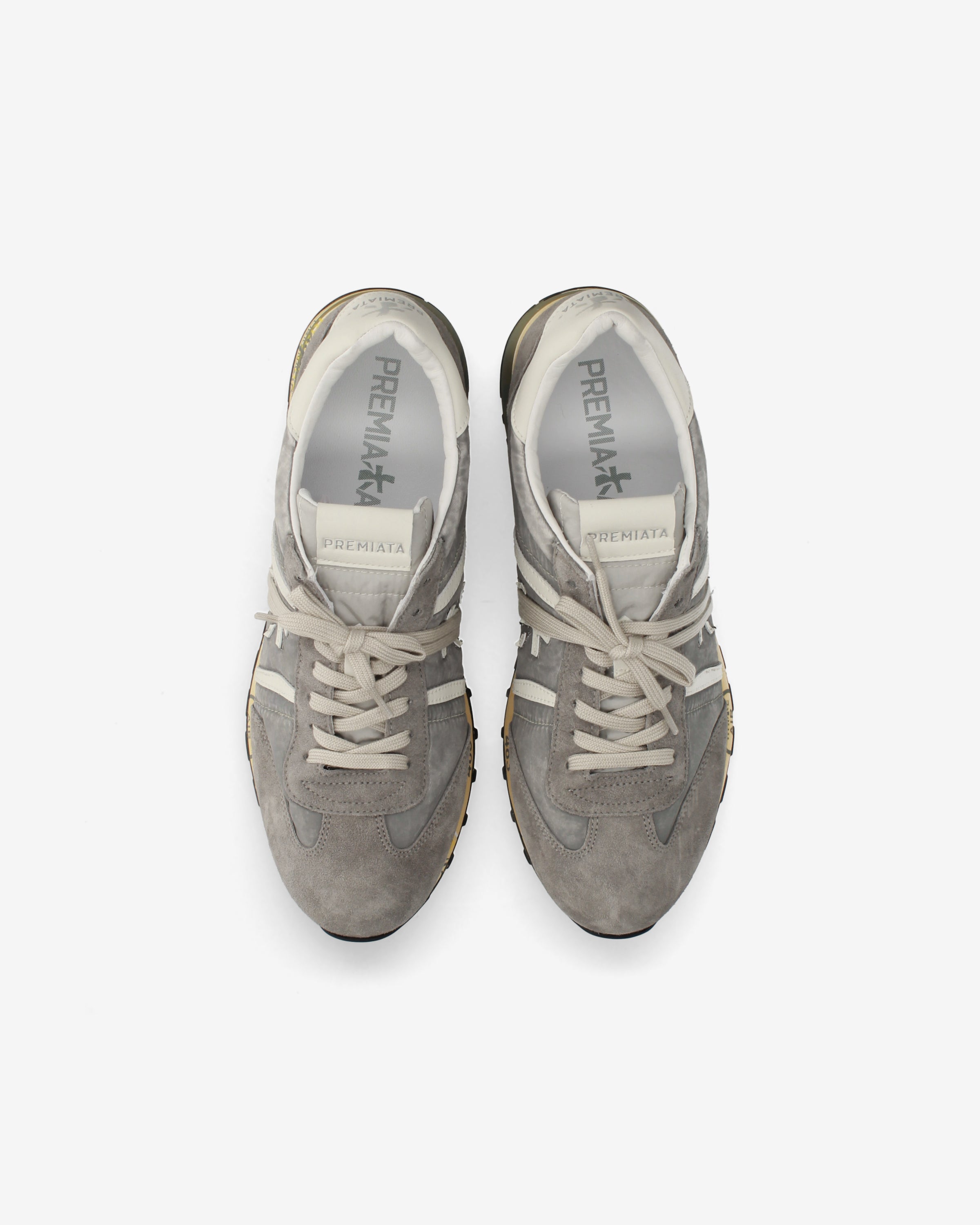 Premiata Lucy 8406 baskets gris tissu daim