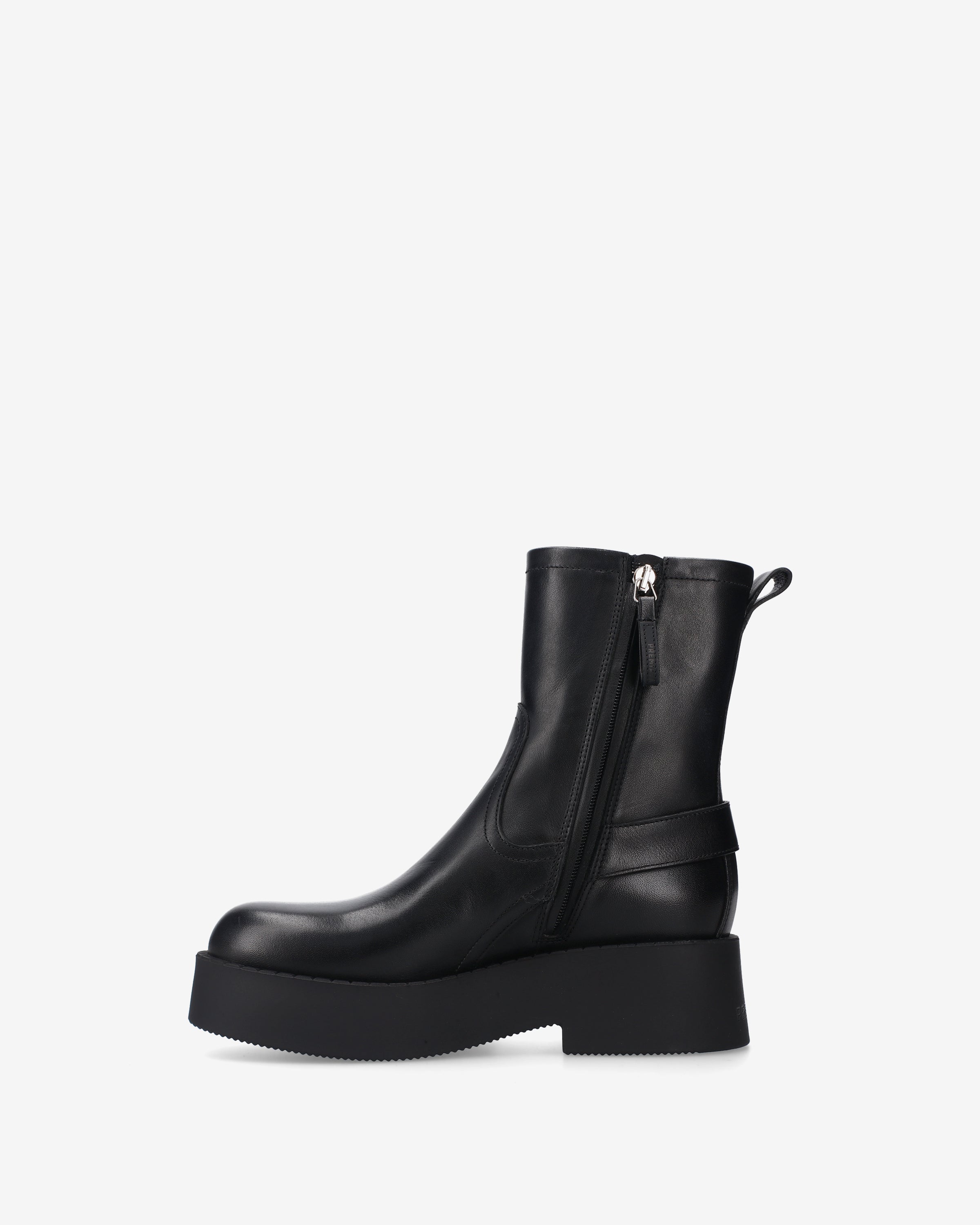 Premiata Boots bottines cuir noir veau agneau