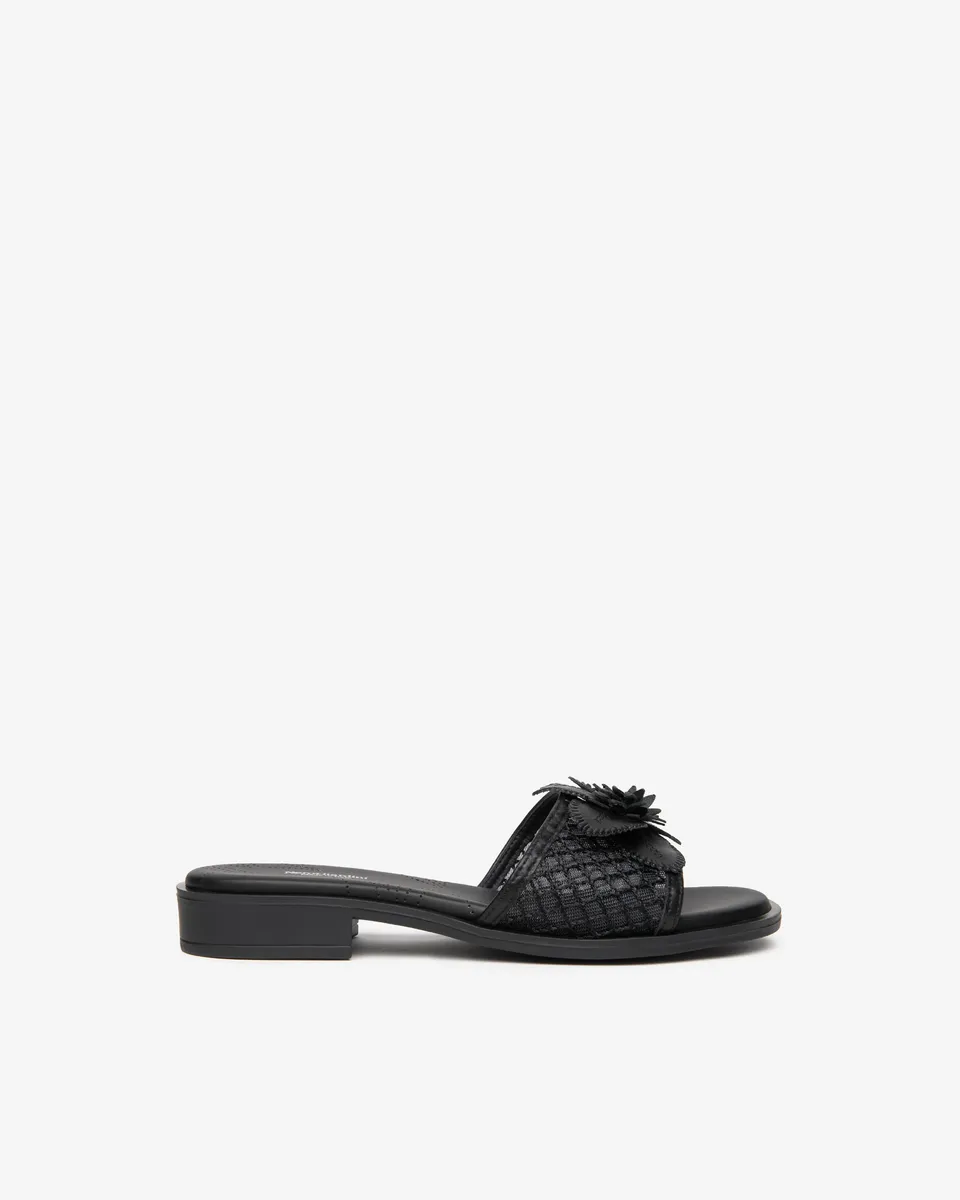 Nero Giardini Slippers mules cuir femme toile