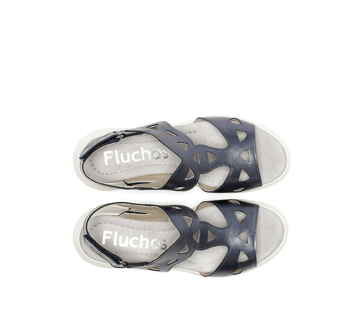 Fluchos Lua F1657 sandales femme bleu compensé