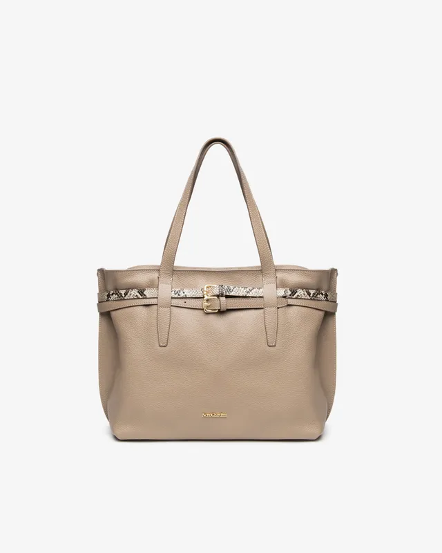 Nero Giardini Bags sac épaule femme cuir grainé boucle dorée