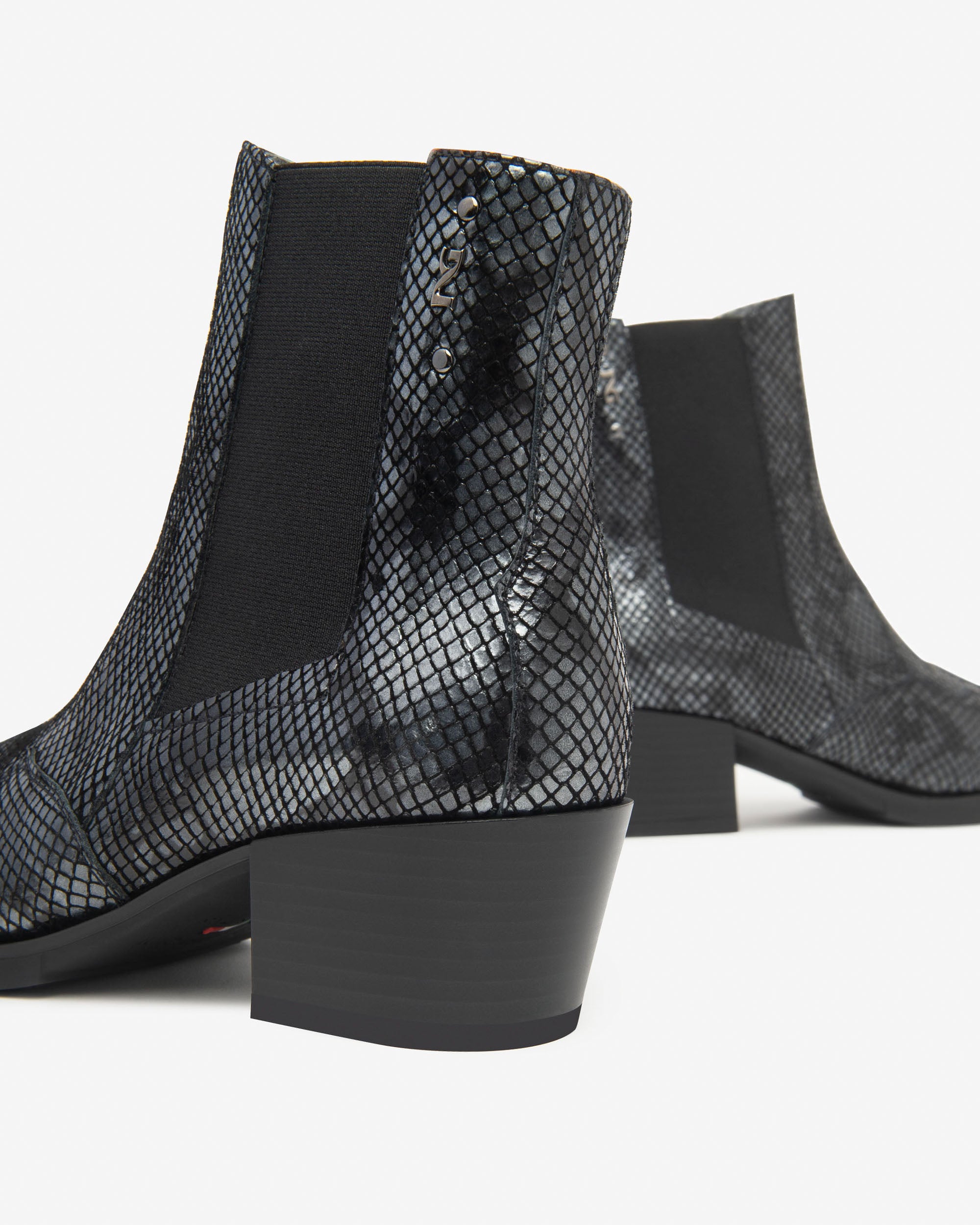 Nero Giardini Chelsea Boots bottines cuir python femme talon