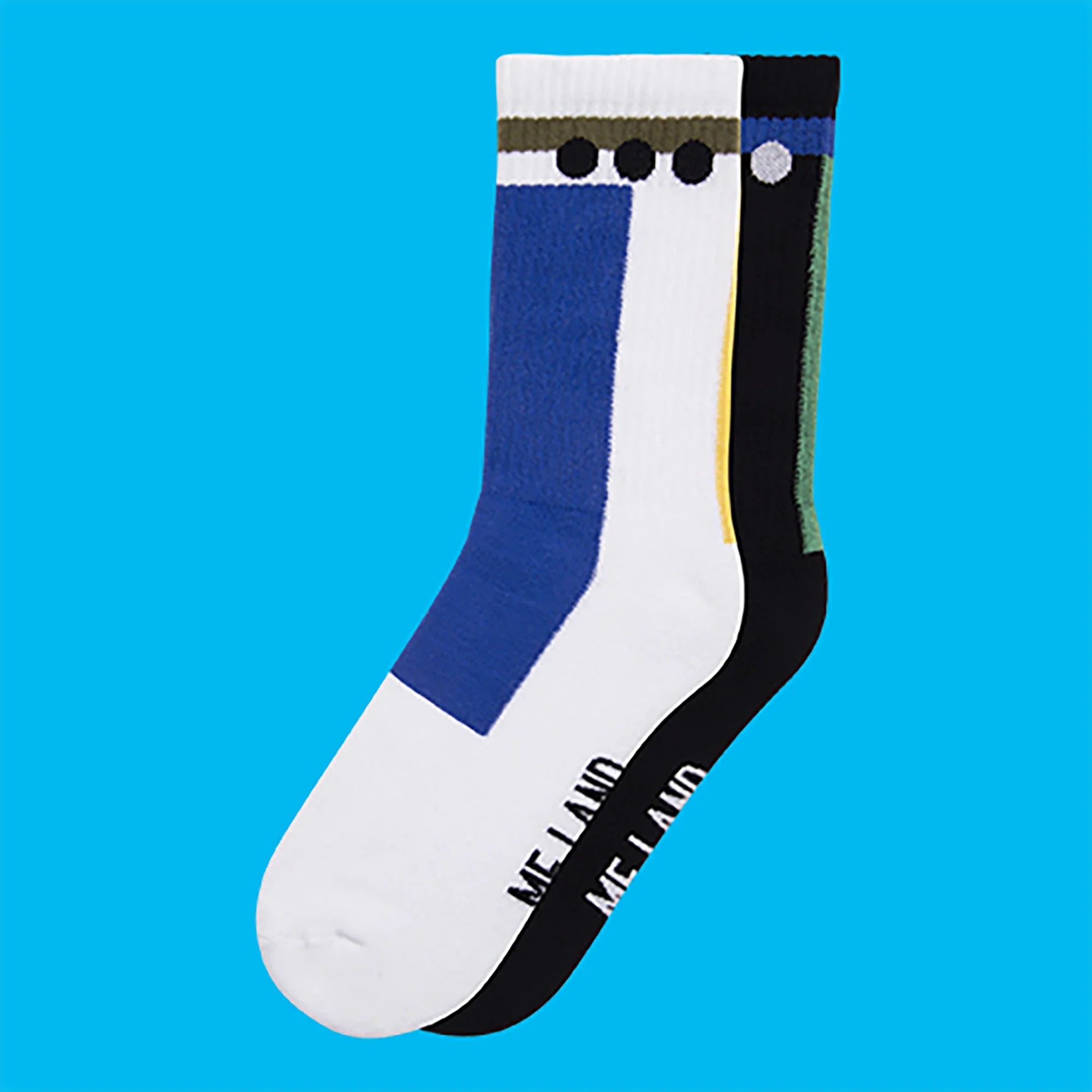 Me.Land Geo duo chaussettes coton bio motifs