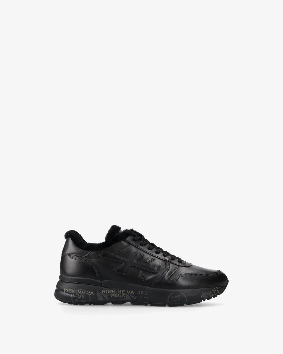 Premiata Mick 1453NM sneakers cuir noir fourrée