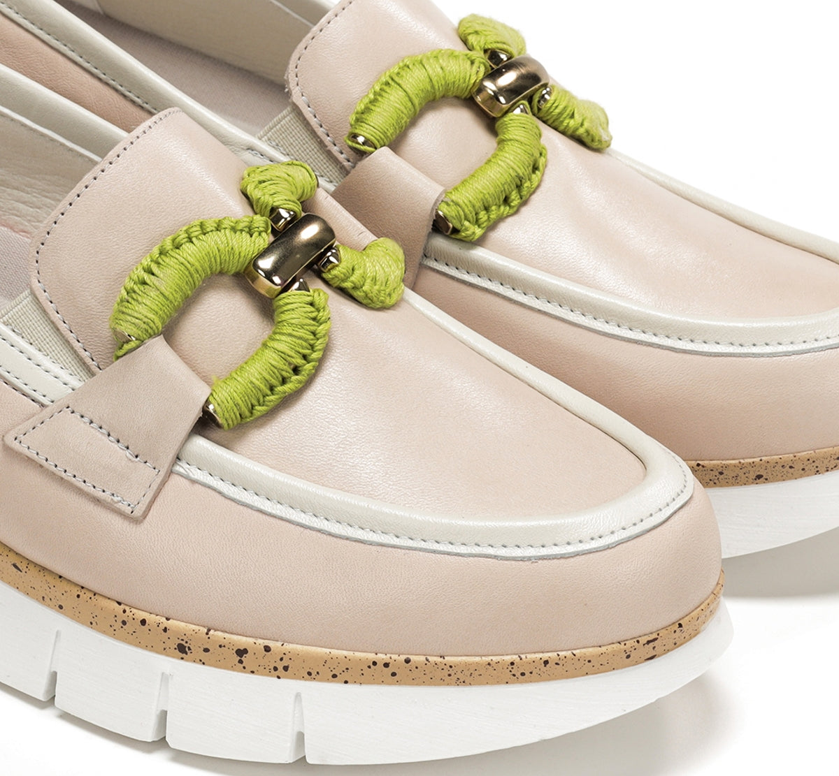 Dorking India D9298 mocassins femme nude confort