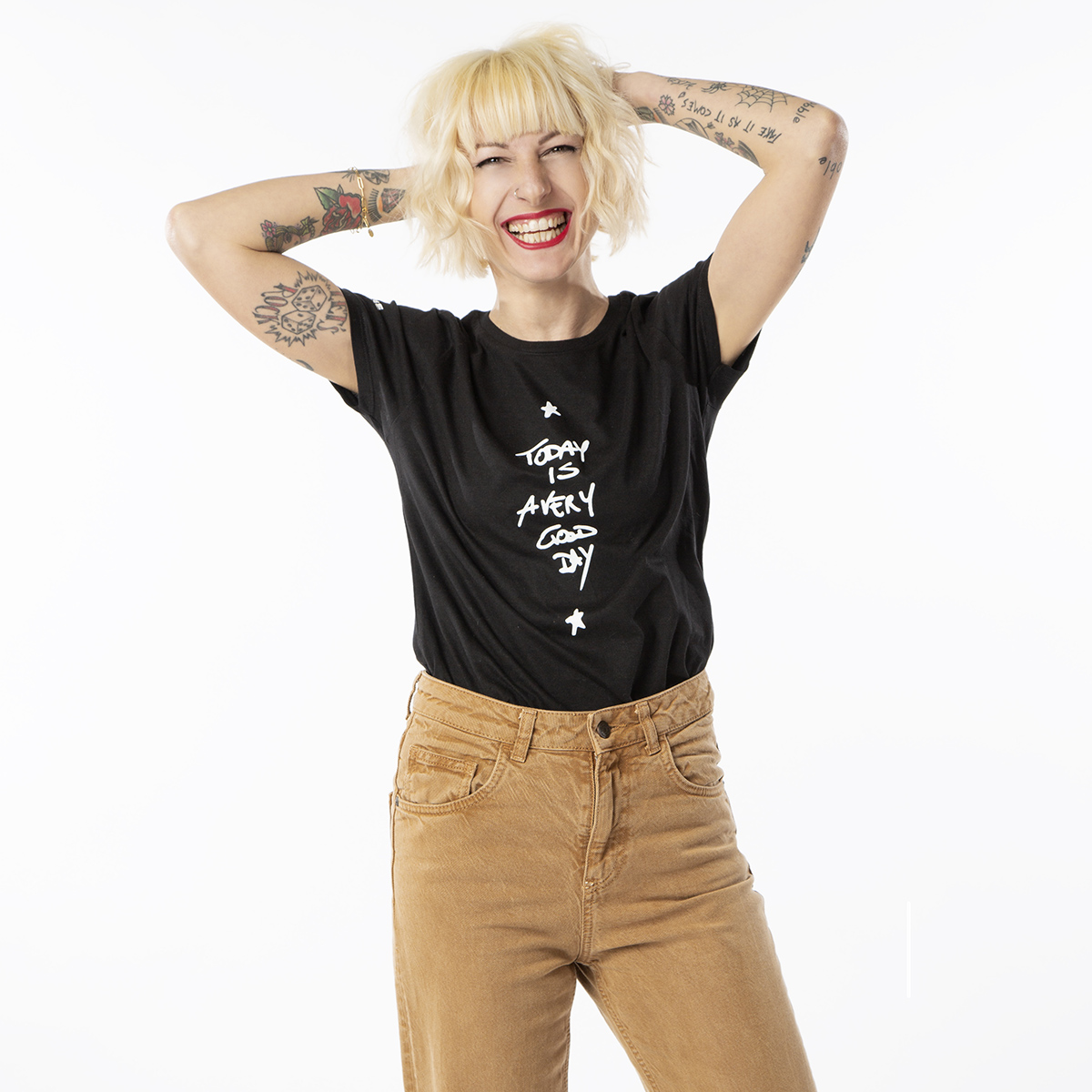 Primabase Leitmotiv t-shirt femme coton noir