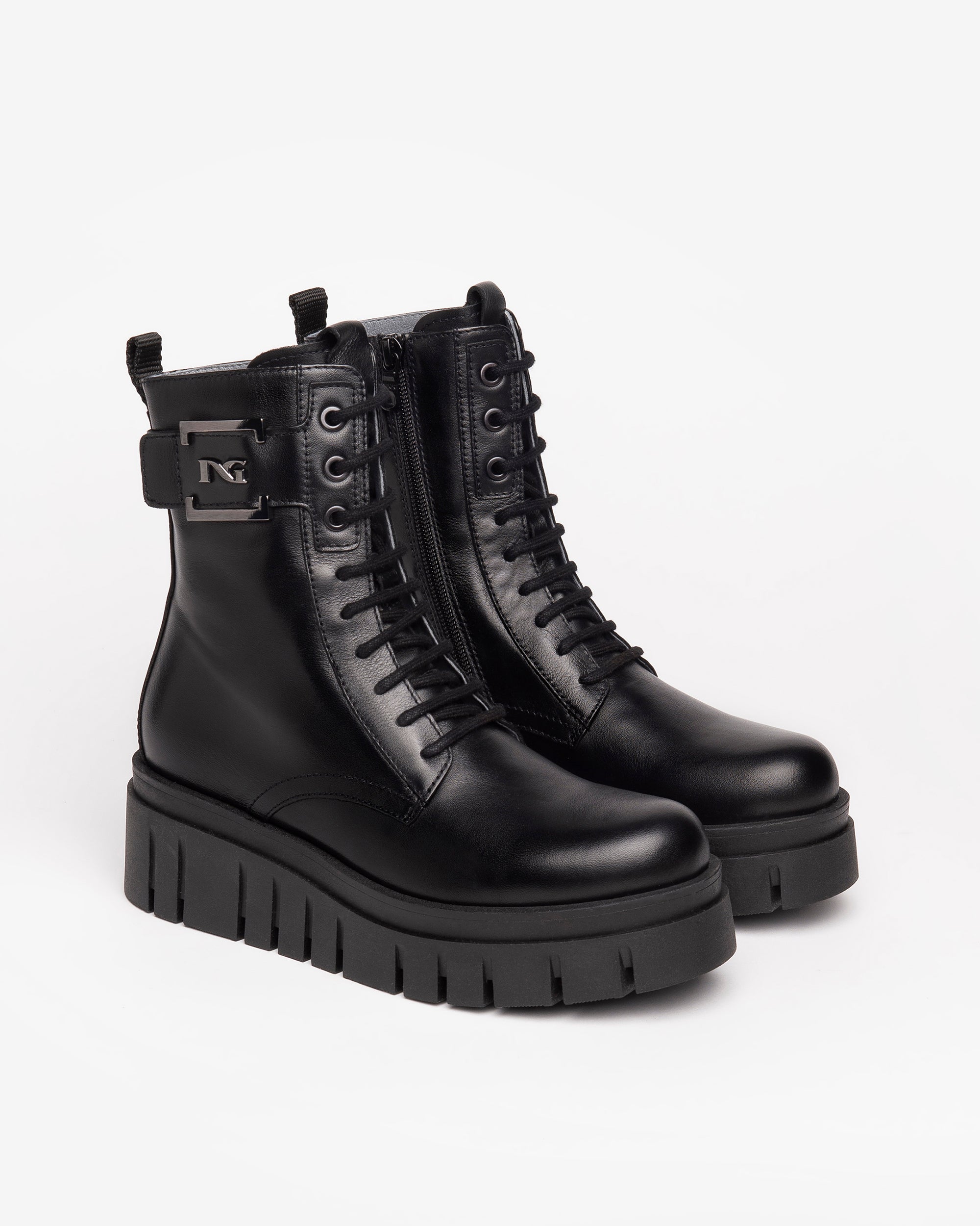 Nero Giardini Combat Boots rangers cuir femme