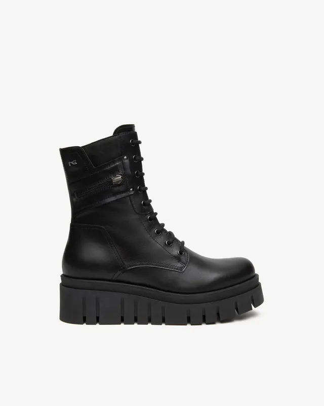 Nero Giardini Combat Boots bottines cuir femme 38