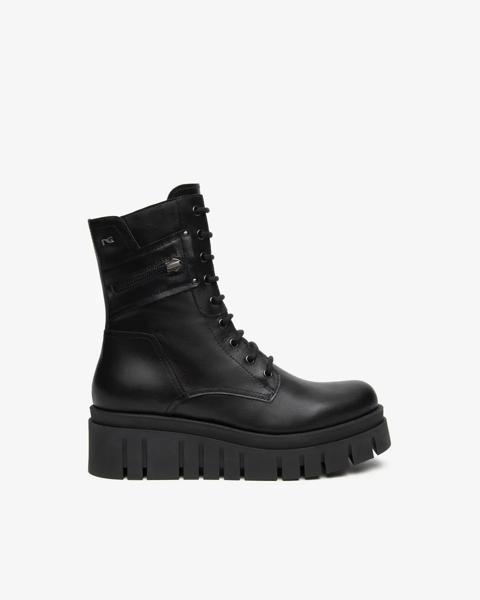 Nero Giardini Combat Boots bottines cuir femme 38