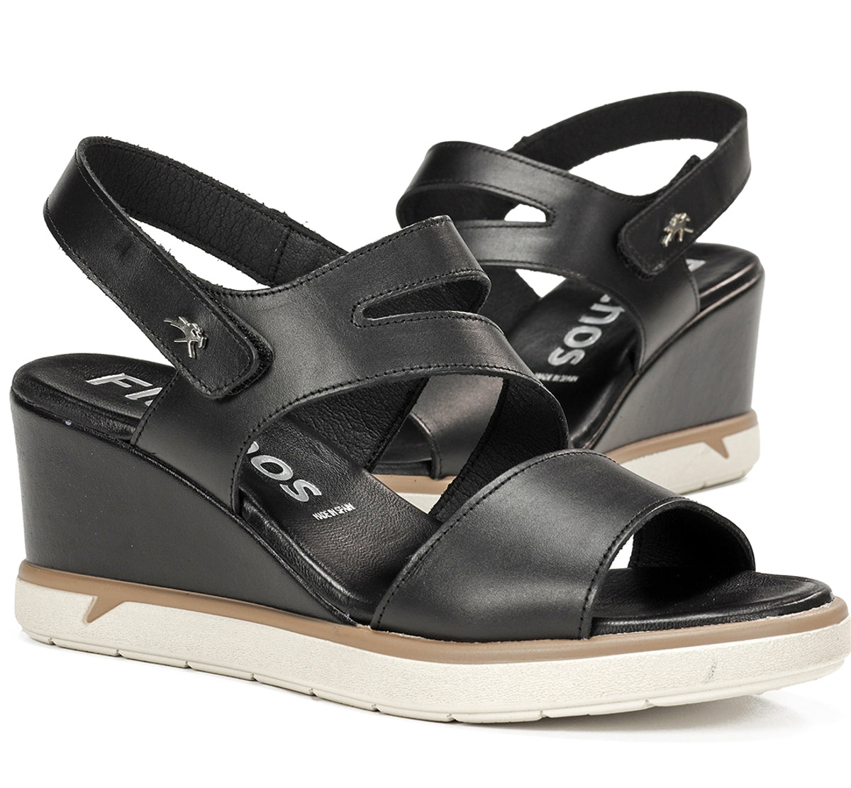 Fluchos Smash F1973 sandale noire compensée femme