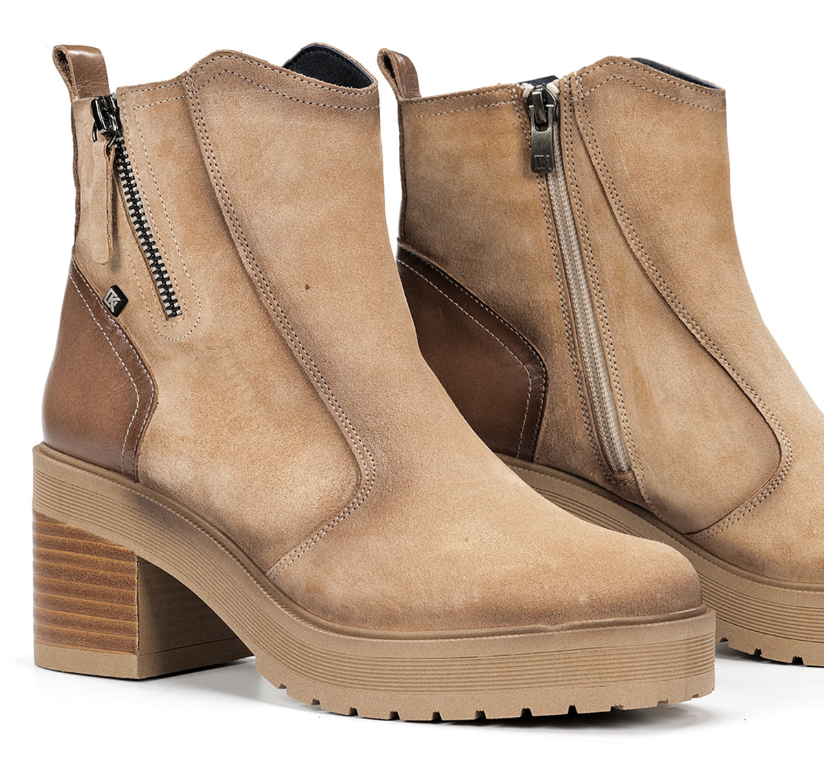 Dorking Sarah D9353 bottines femme taupe plateforme