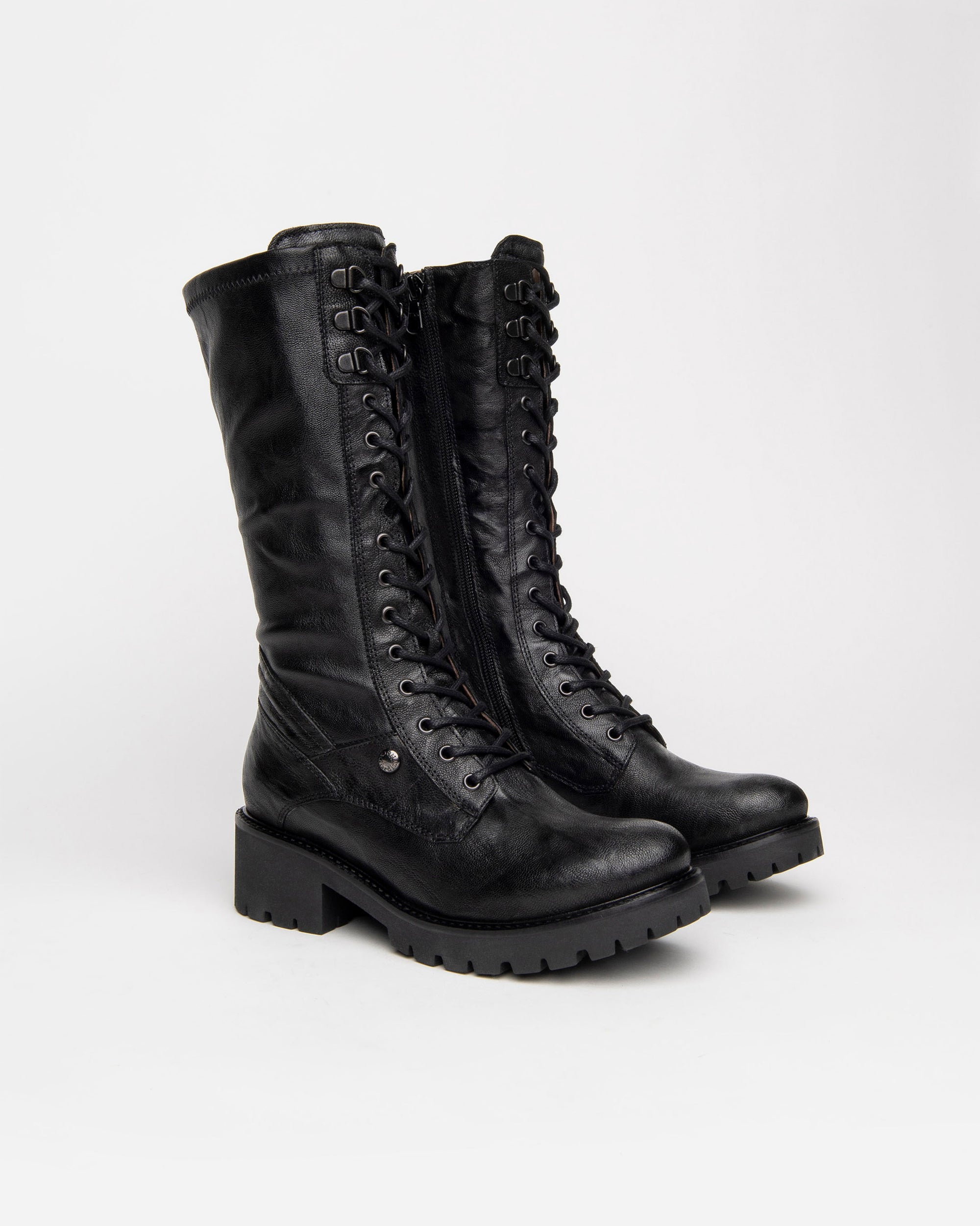 Nero Giardini Boots Bottes Cuir Femme Lacets Zip